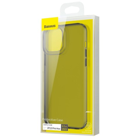 Przezroczyste żelowe etui iPhone 13 Pro Simple Series Case czarny