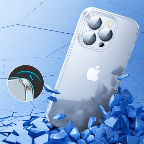 Case etui iPhone 14 Pro Max obudowa pokrowiec z osłoną na aparat przezroczysty 14Q