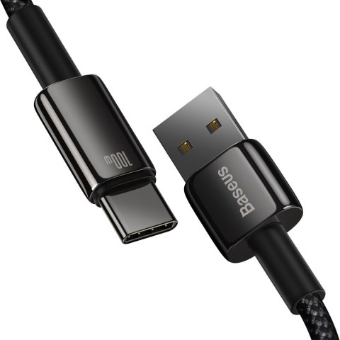 Mocny przewód kabel Tungsten Gold USB - USB-C 480Mb/s 100W 2m czarny