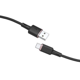 Kabel przewód USB - USB-C 3A 1.2m czarny