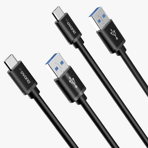 Kabel przewód USB - USB Typ C Super Fast Charge 1 m czarny