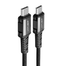 Kabel przewód w oplocie USB-C 60W 20V 3A 1.2m czarny