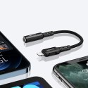 Przejściówka adapter audio AUX do iPhone MFI Lightning - 3.5mm mini jack 18cm czarny