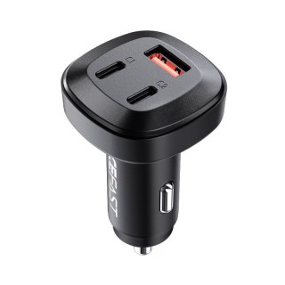 Ładowarka samochodowa 66W 2x USB-C USB Power Delivery QC 4.0 czarny