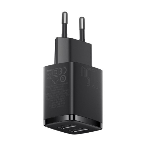 Ładowarka sieciowa Compact 2x USB 10.5W czarny