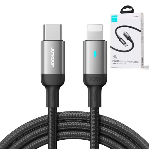 Kabel przewód do iPhone USB-C - Lightning A10 Series 20W 1.2m czarny