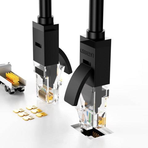 Kabel sieciowy patchcord internetowy LAN U/UTP Cat. 6 1000Mb/s 15m czarny