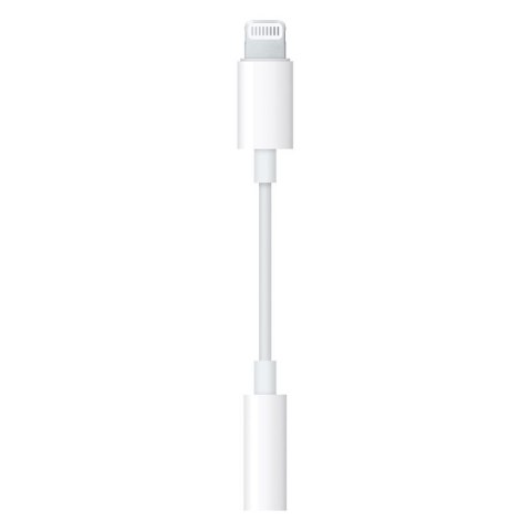 Apple oryginalna przejściówka na słuchawki ze złącza Lightning na mini jack 3.5mm biała