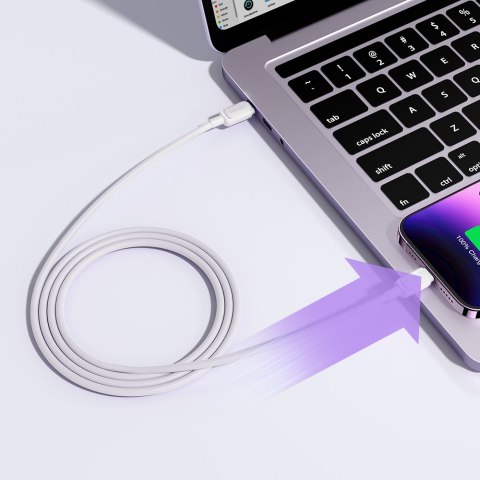 Kabel przewód do iPhone USB-C - Lightning 20W 1.2m biały