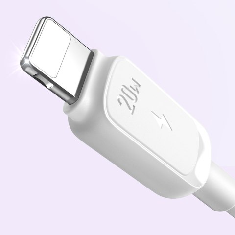 Kabel przewód do iPhone USB-C - Lightning 20W 1.2m biały