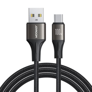 Kabel przewód Light-Speed Series USB-A - USB-C szybki transfer 100W 1.2m czarny