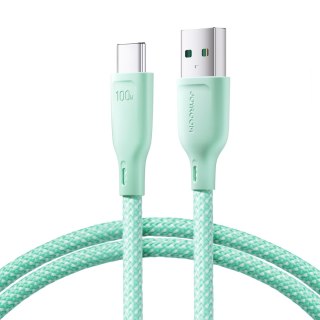 Kabel przewód Multi-Color Series USB-A - USB-C 100W szybki transfer 1m zielony