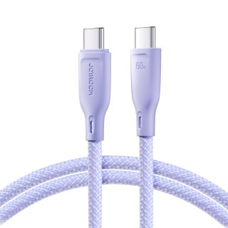 Kabel przewód Multi-Color Series USB-C - USB-C 60W szybki transfer 1m fioletowy