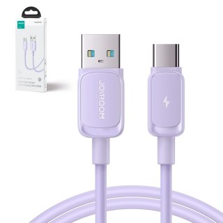 Kabel przewód USB-A - USB-C 3A 1.2m fioletowy