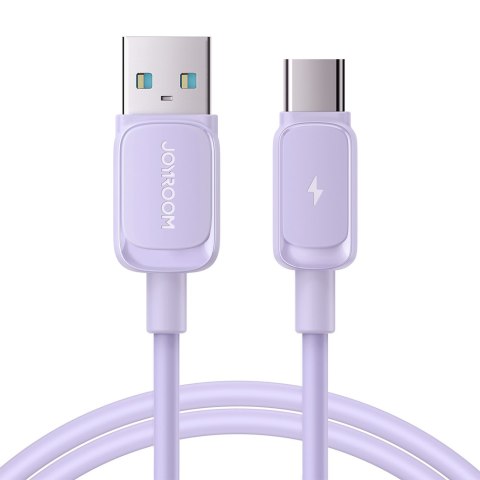 Kabel przewód USB-A - USB-C 3A 1.2m fioletowy