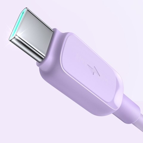 Kabel przewód USB-A - USB-C 3A 1.2m fioletowy