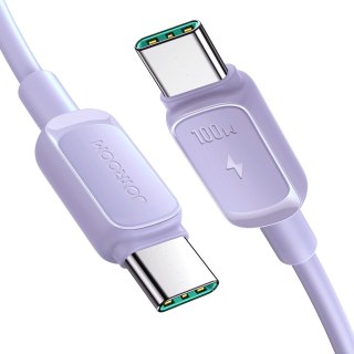 Kabel przewód USB-C - USB-C 100W 1.2m fioletowy