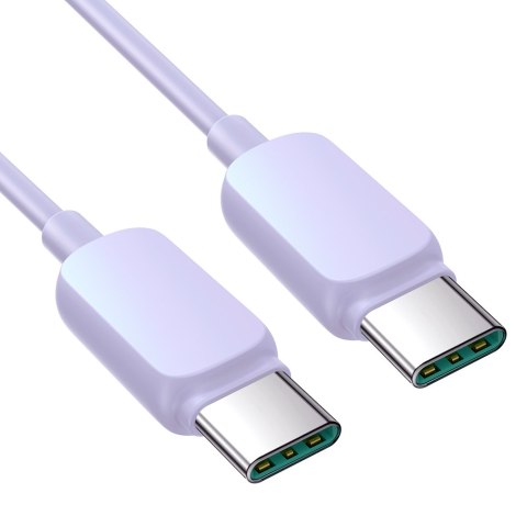 Kabel przewód USB-C - USB-C 100W 1.2m fioletowy