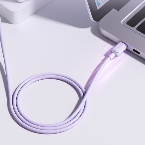 Kabel przewód USB-C - USB-C 100W 1.2m fioletowy