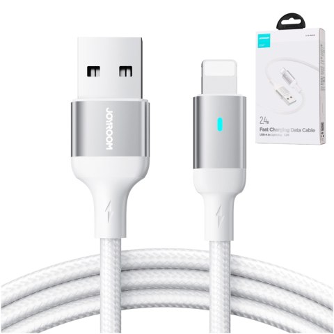 Kabel przewód do iPhone A10 Series USB - Lightning 2.4A 1.2m biały