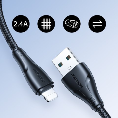 Kabel przewód do iPhone Surpass Series USB - Lightning 2.4A 2m czarny