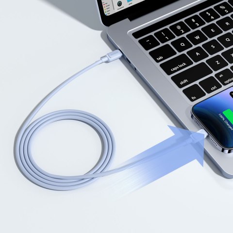 Kabel przewód do iPhone USB-C - Lightning 20W 1.2m niebieski