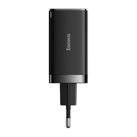 Szybka ładowarka sieciowa GaN 2x USB-C USB 65W + kabel USB-C czarna