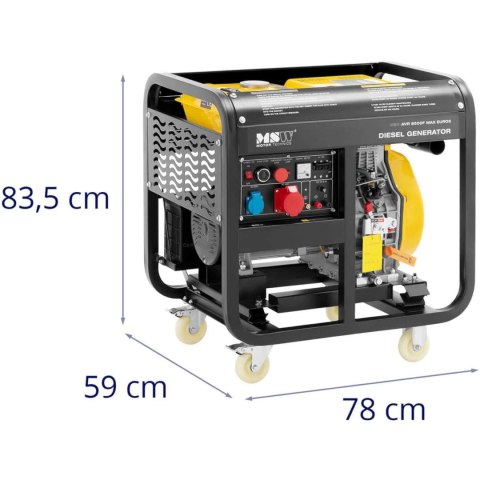 Agregat generator prądotwórczy diesel mobilny 240/400 V 8500 W 10 kVA 30 l