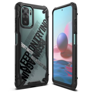 Etui pancerny pokrowiec z ramką Xiaomi Redmi Note 10 / 10S Fusion X Design Cross czarny