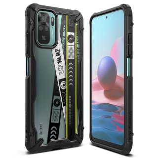 Etui pancerny pokrowiec z ramką Xiaomi Redmi Note 10 / 10S Fusion X Design Ticket band czarny