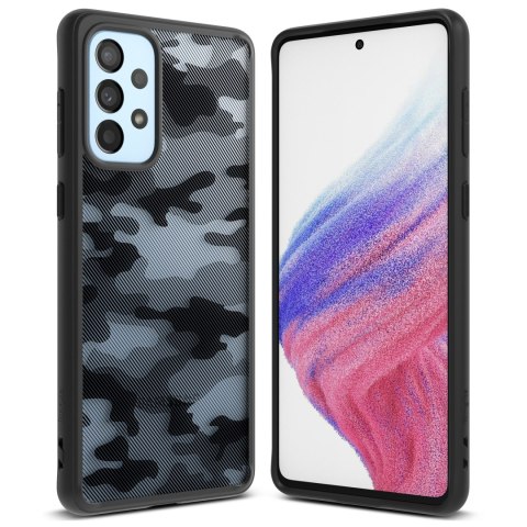 Etui pokrowiec z żelową ramką Galaxy A73 Fusion Matte czarny