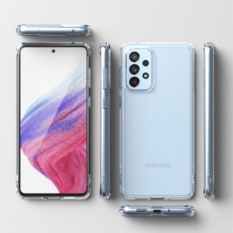 Etui pokrowiec z żelową ramką Galaxy A73 Fusion Matte półprzezroczysty