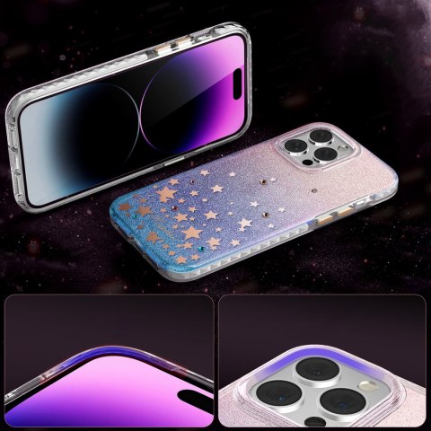 Etui pokrowiec w gwiazdki iPhone 14 Plus Heart Star Series ZODIAC