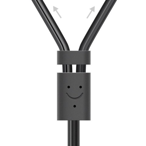 Kabel przewód audio 3.5 mm mini jack - 2x RCA 1.5m czarny