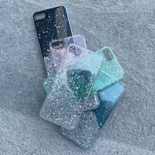 Błyszczące etui pokrowiec z brokatem Samsung Galaxy A22 4G Star Glitter przezroczysty