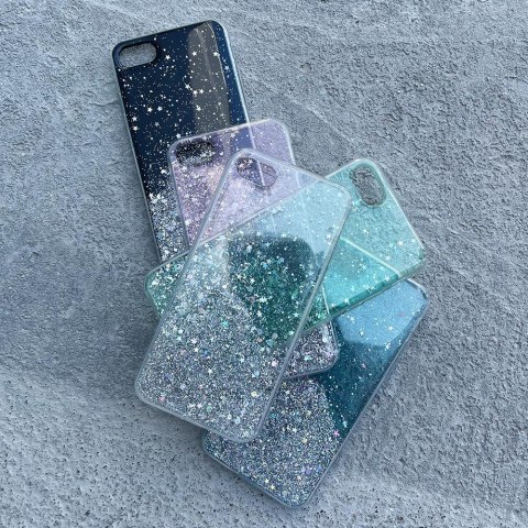 Błyszczące etui pokrowiec z brokatem Samsung Galaxy A42 5G Star Glitter czarny