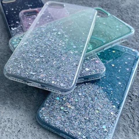 Błyszczące etui pokrowiec z brokatem Samsung Galaxy A42 5G Star Glitter czarny