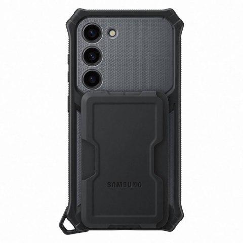 Etui pancerny pokrowiec z podstawką Samsung Galaxy S23 Rugged Gadget Case szare