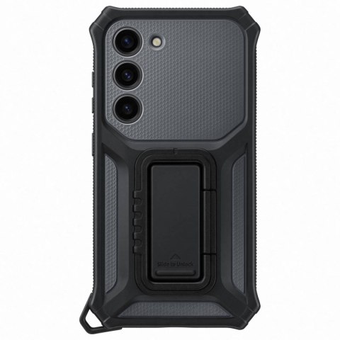 Etui pancerny pokrowiec z podstawką Samsung Galaxy S23 Rugged Gadget Case szare