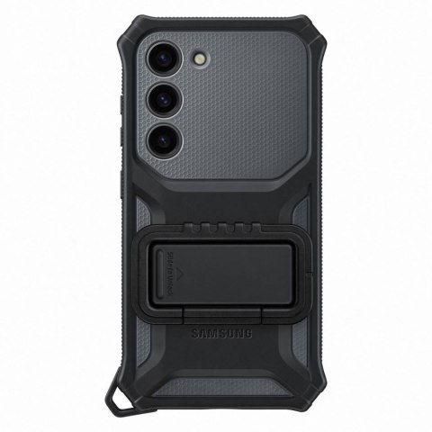 Etui pancerny pokrowiec z podstawką Samsung Galaxy S23 Rugged Gadget Case szare