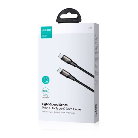 Kabel przewód USB-C 100W Light-Speed Series 1.2m czarny