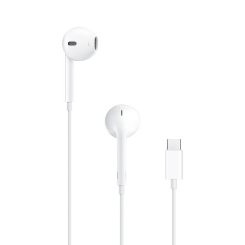 Oryginalne słuchawki douszne przewodowe Apple EarPods MTJY3ZM/A USB-C białe