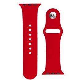 Silikonowy pasek do zegarka Apple Watch 2-9/SE 38/40/41mm Silicone Strap APS czerwony