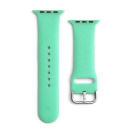 Silikonowy pasek do zegarka Apple Watch 2-9/SE 38/40/41mm Silicone Strap APS miętowy