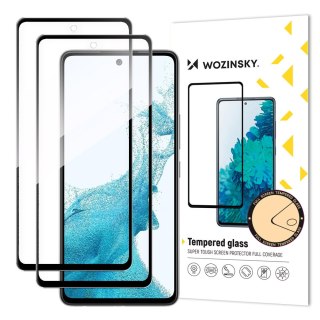 Super wytrzymałe szkło hartowane na cały ekran z ramką Samsung Galaxy A53 5G czarny ZESTAW 2 szt.