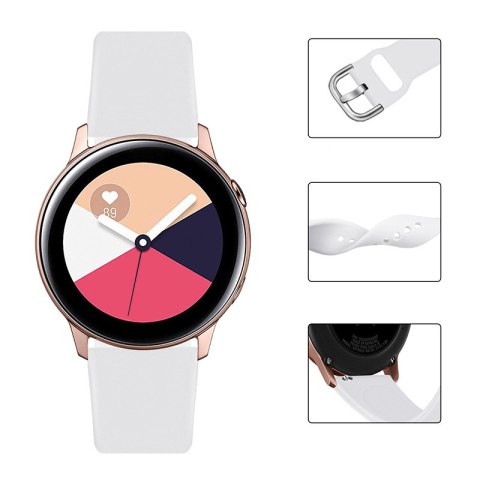 Uniwersalny silikonowy pasek do smartwatcha Silicone Strap TYS szer. 22mm turkusowy