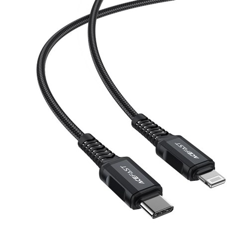 Kabel przewód MFI do iPhone USB-C - Lightning 30W 3A 1.8m czarny