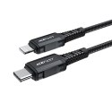 Kabel przewód MFI do iPhone USB-C - Lightning 30W 3A 1.8m czarny