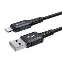 Kabel przewód MFI do iPhone USB - Lightning 2.4A 1.8m czarny