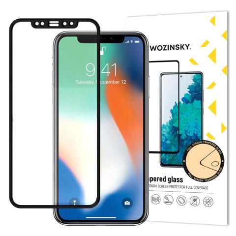 Super wytrzymałe szkło hartowane na cały ekran Apple iPhone 11 Pro Max / XS Max czarny